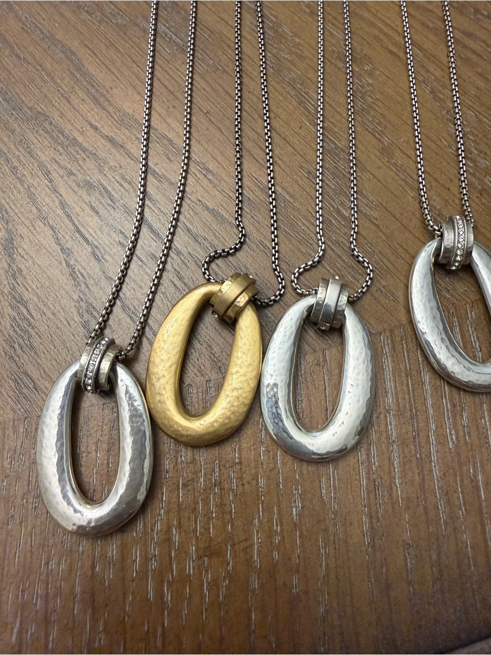 4 Brighton Meridian Oval Pendant Necklace in Silver and Gold - Women Jewelry lot